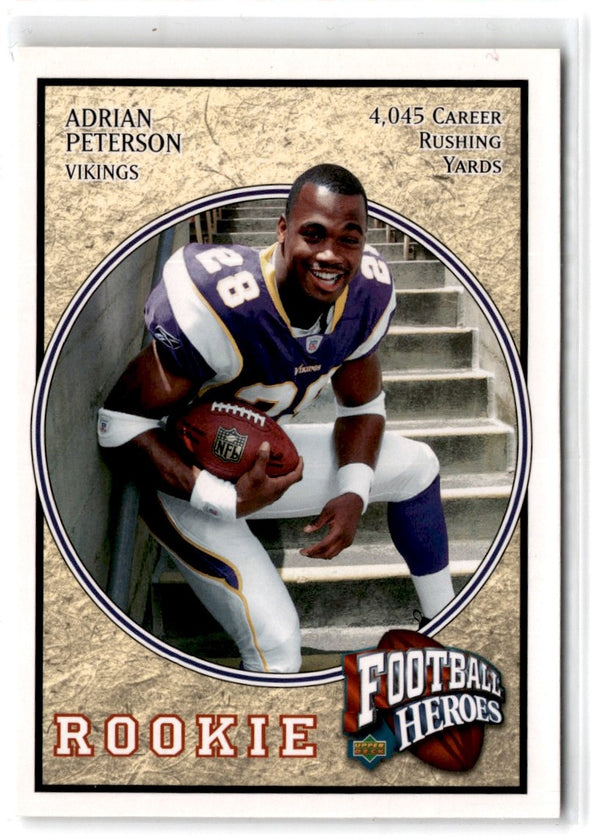 2007 Upper Deck Football Heroes Rookies Adrian Peterson #86