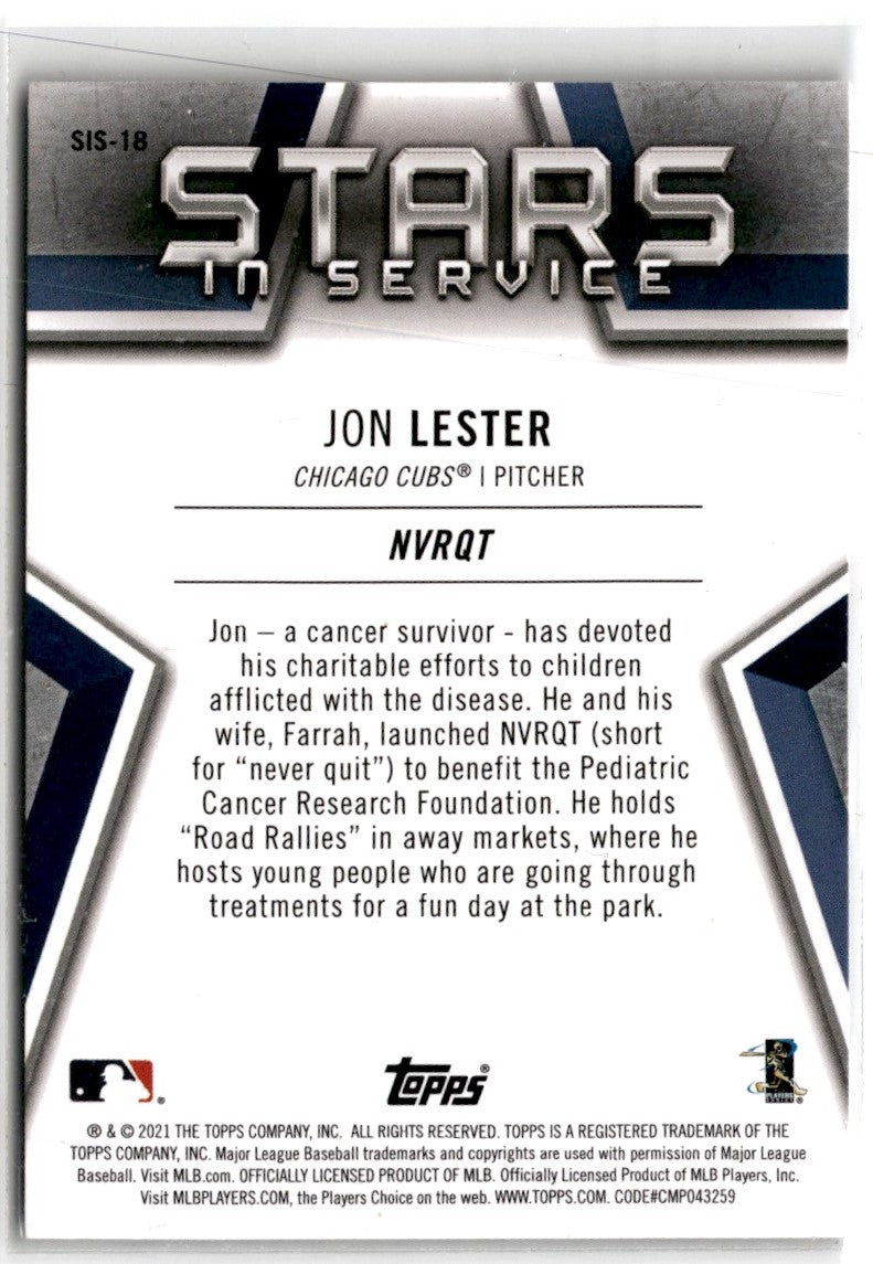 2021 Topps Stars in Service Jon Lester