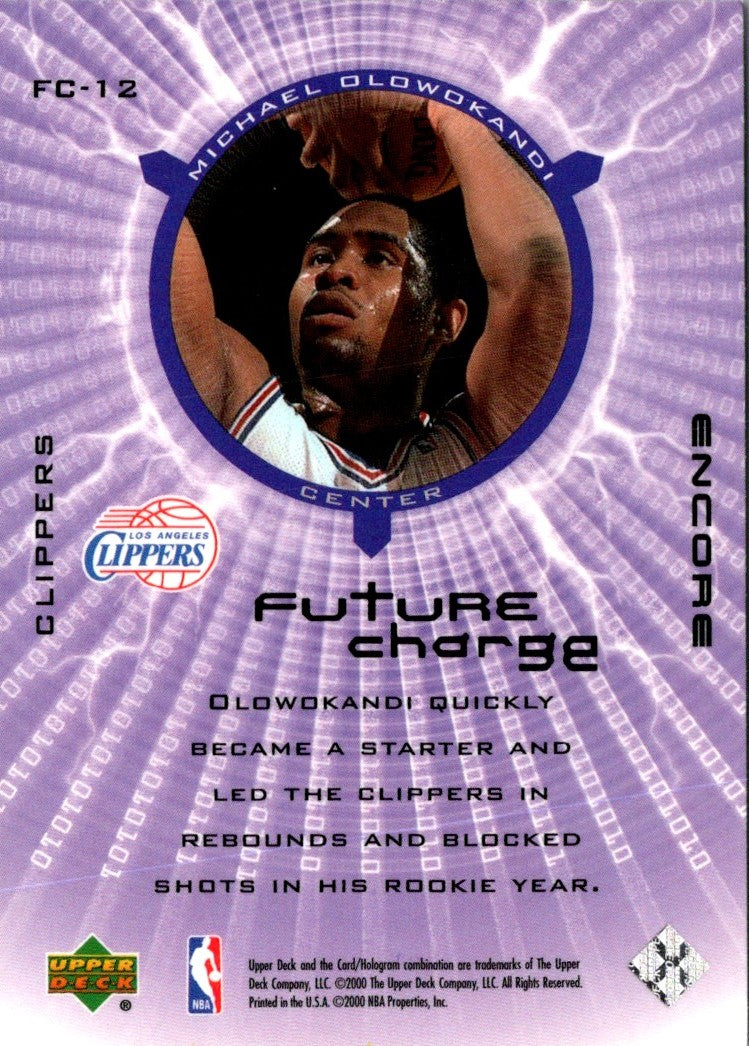 1999 Upper Deck Encore Future Charge Michael Olowokandi