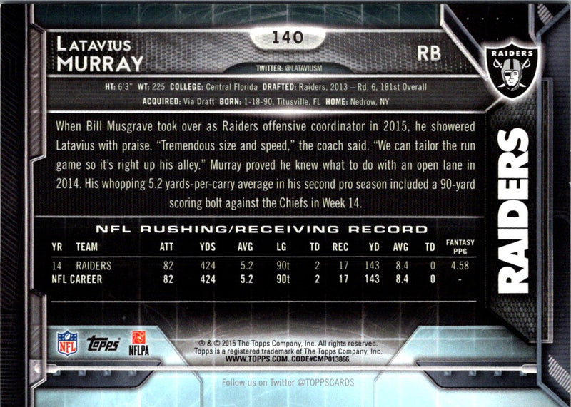 2015 Topps Latavius Murray