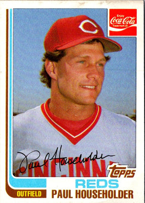 1982 Topps Coca-Cola Cincinnati Reds Paul Householder #8