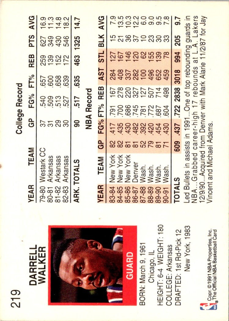 1991 Hoops Darrell Walker