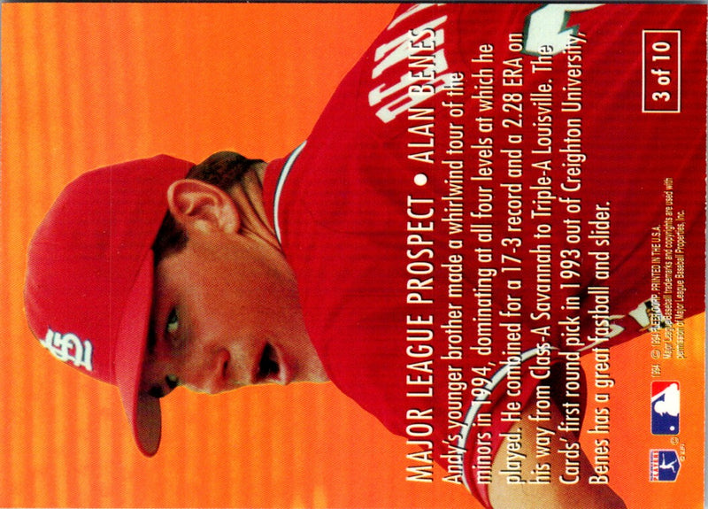 1995 Fleer Major League Prospects Alan Benes