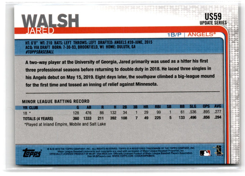 2019 Topps Update Jared Walsh