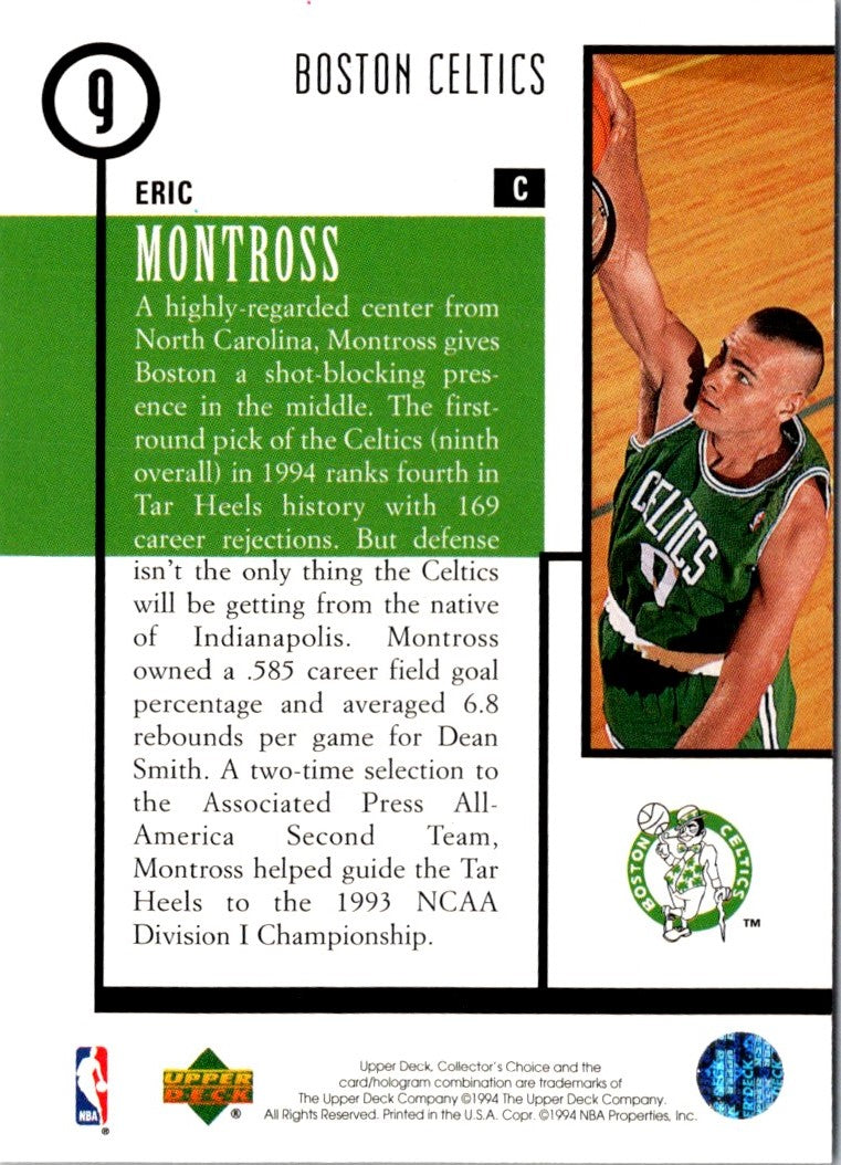 1994 Collector's Choice Draft Trade Eric Montross