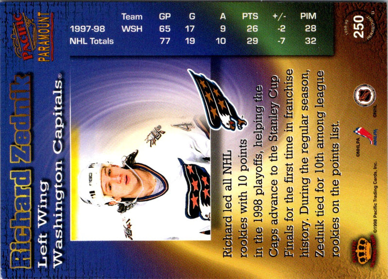 1998 Pacific Paramount Richard Zednik