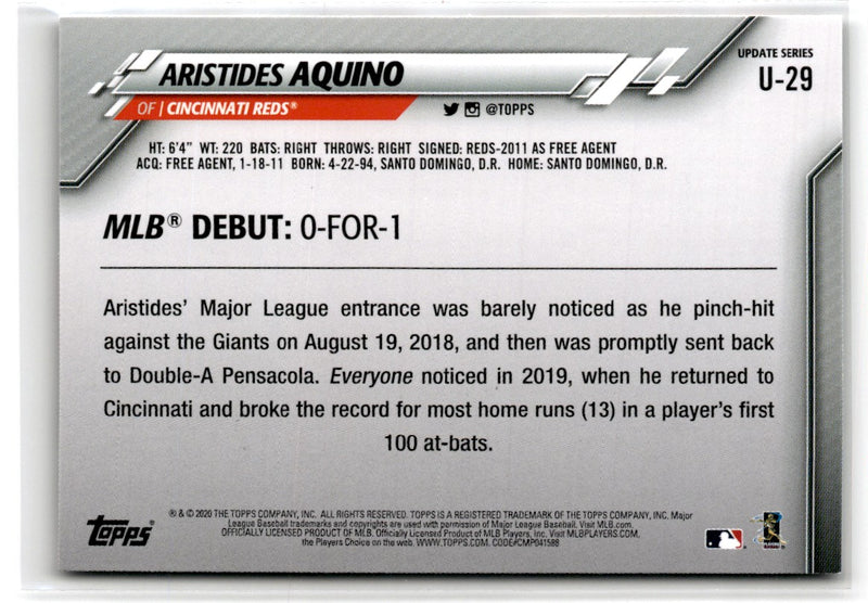 2020 Topps Update Aristides Aquino