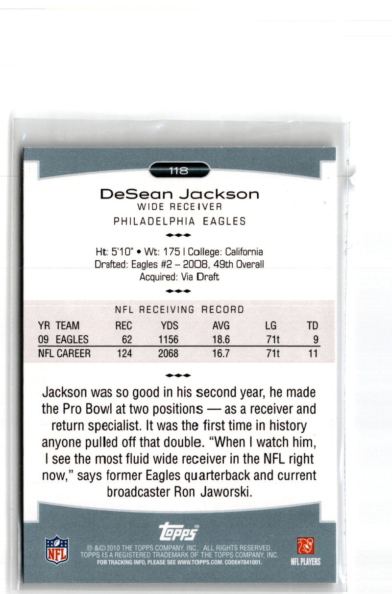 2010 Topps Platinum DeSean Jackson