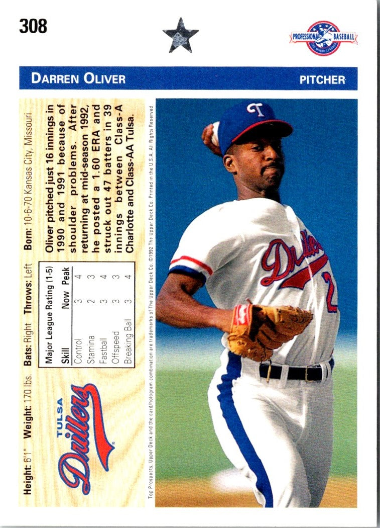 1992 Upper Deck Minors Darren Oliver