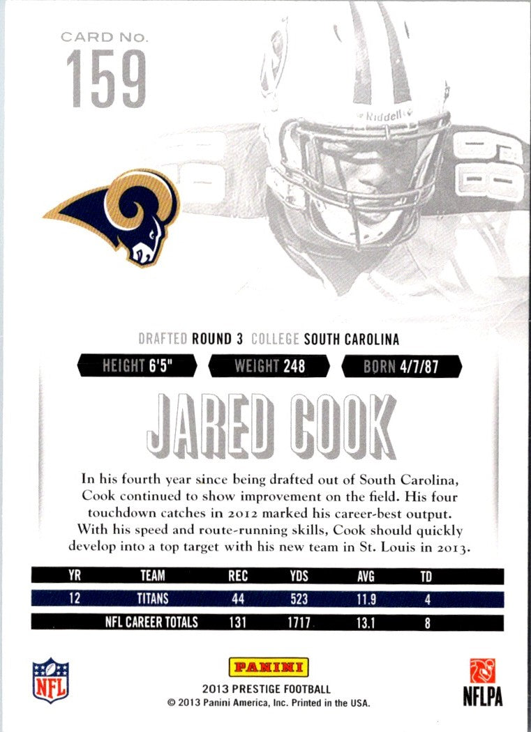 2013 Panini Prestige Jared Cook