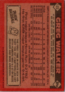 1986 Topps Greg Walker