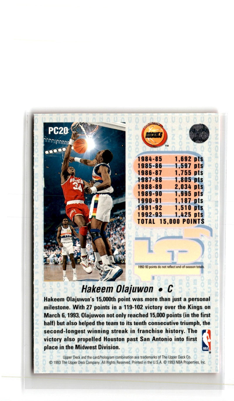 1992 Upper Deck 15000-Point Club Hakeem Olajuwon