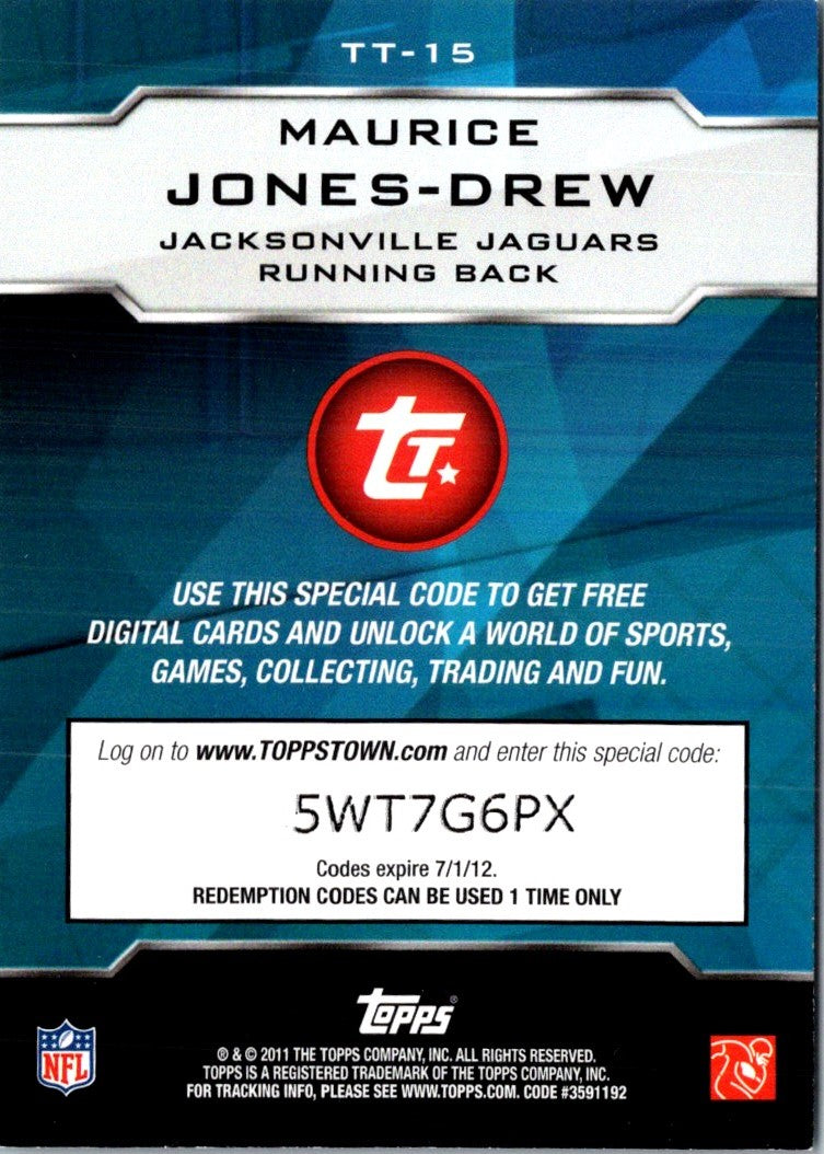 2011 Topps ToppsTown Maurice Jones-Drew