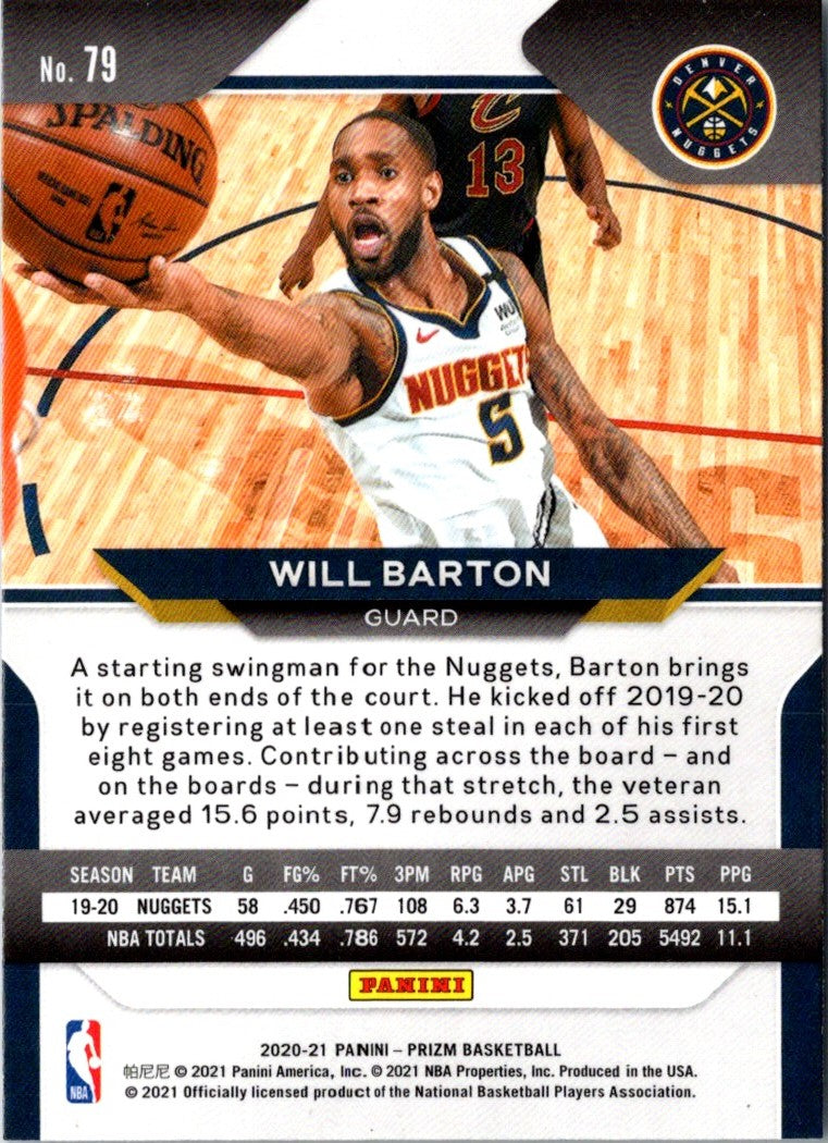 2020 Panini Prizm Will Barton