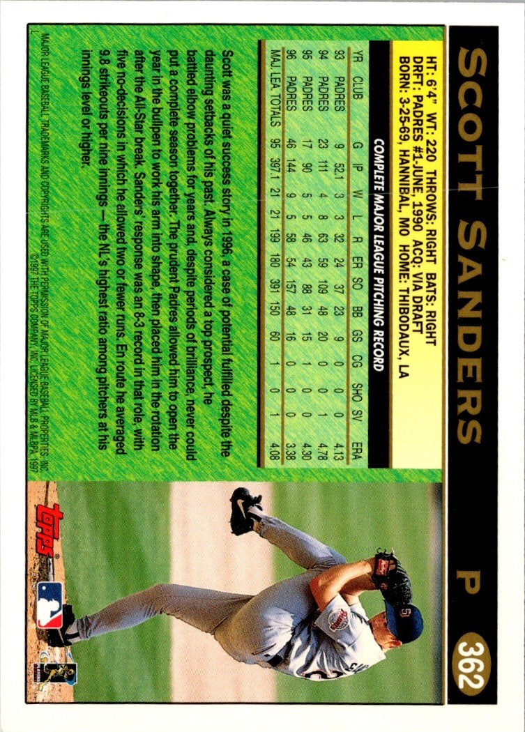 1997 Topps Scott Sanders