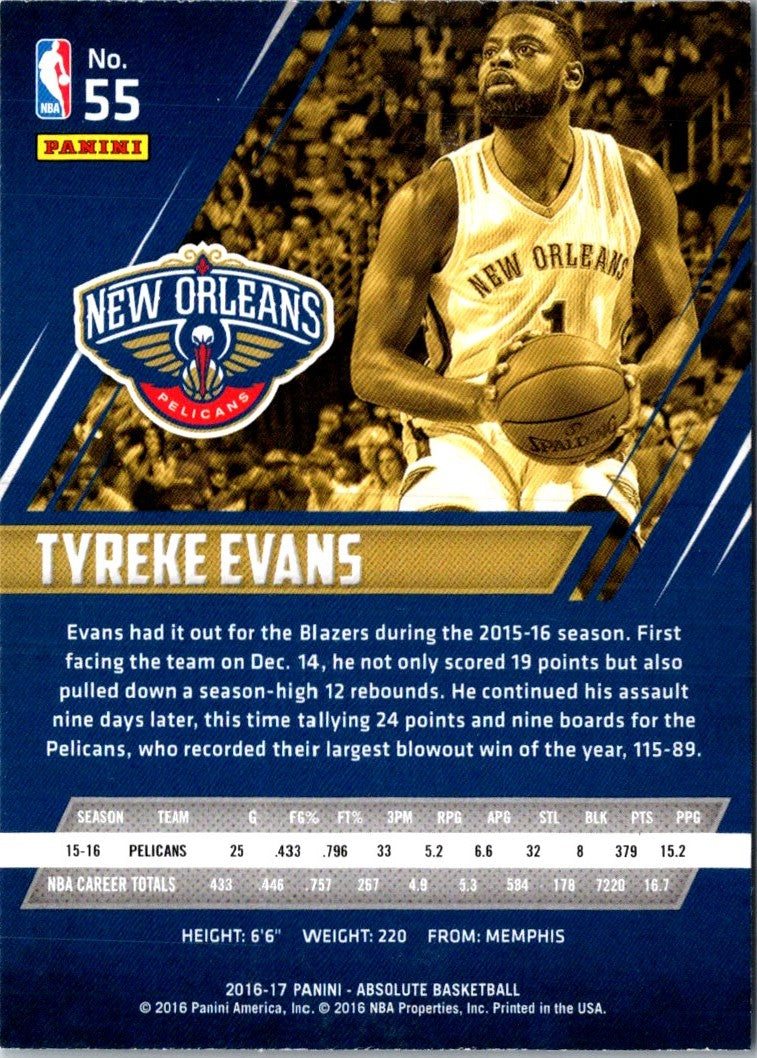 2016 Panini Absolute Tyreke Evans