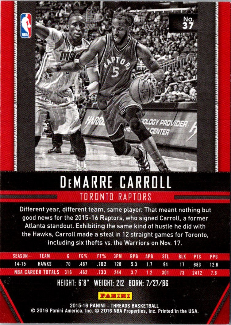 2015 Panini Threads DeMarre Carroll