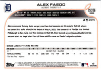2022 Topps Chrome Update Alex Faedo #USC196 Rookie