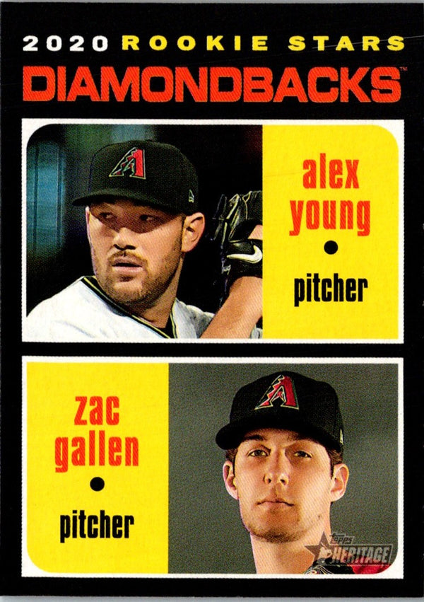 2020 Topps Heritage Alex Young/ Zac Gallen #93 Rookie