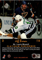 1991 Pro Set Platinum Jeff Brown #114