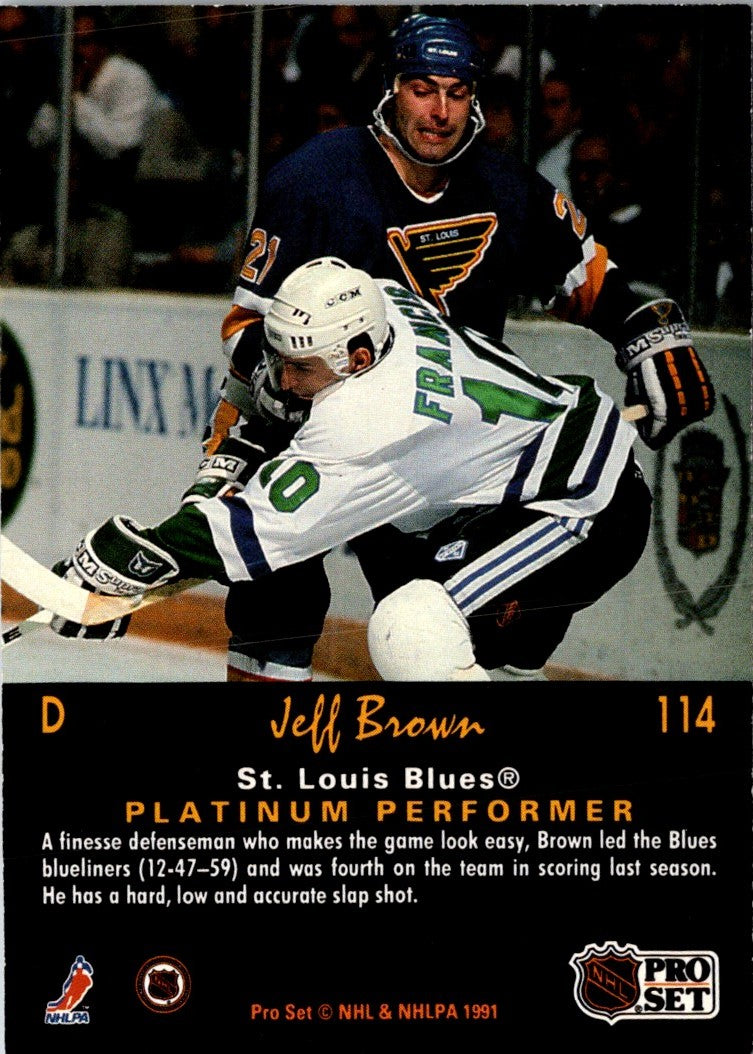 1991 Pro Set Platinum Jeff Brown