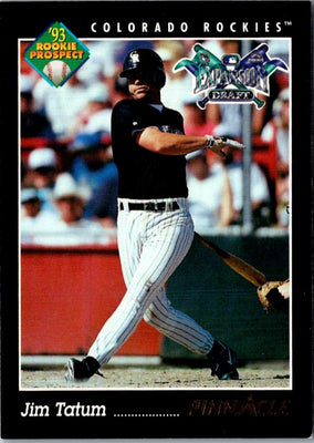 1993 Pinnacle Jim Tatum #587 Rookie