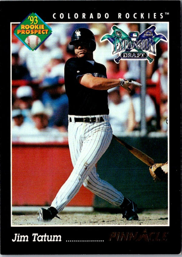 1993 Pinnacle Jim Tatum #587 Rookie