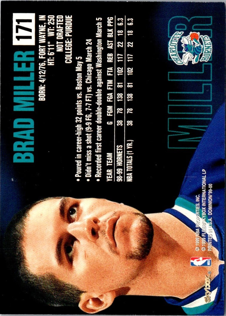 1999 SkyBox Dominion Brad Miller