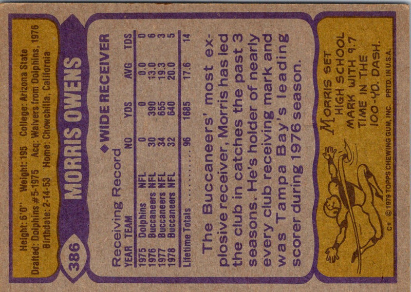 1979 Topps Morris Owens