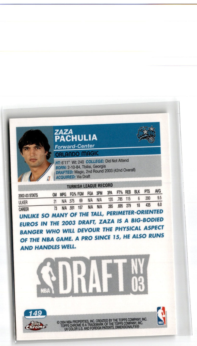2004 Topps Total Zaza Pachulia