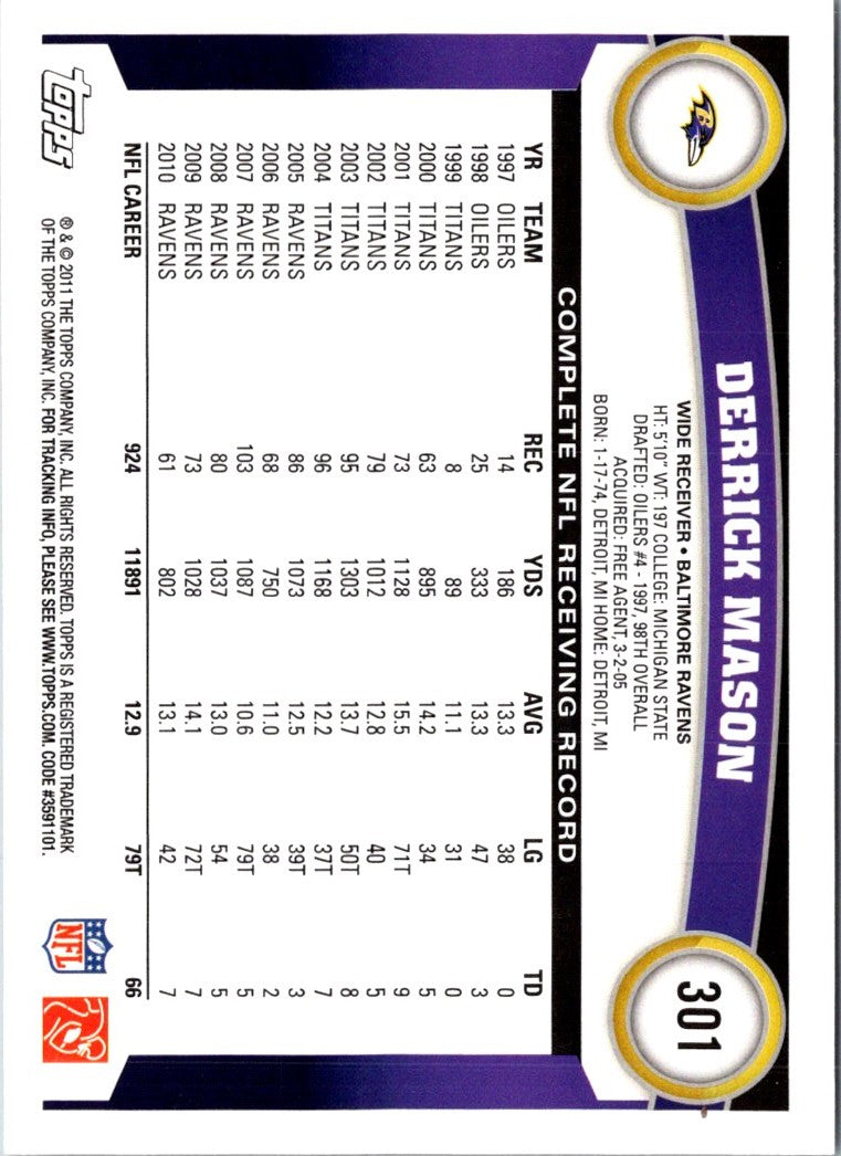 2011 Topps Derrick Mason