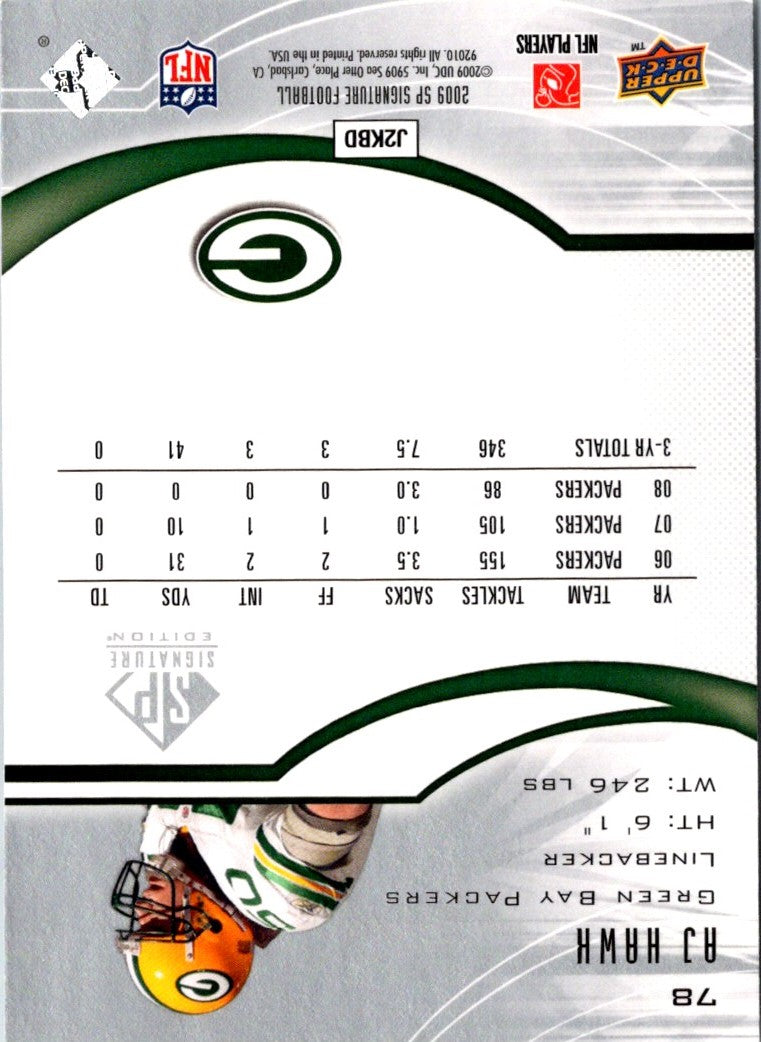 2009 SP Signature A.J. Hawk