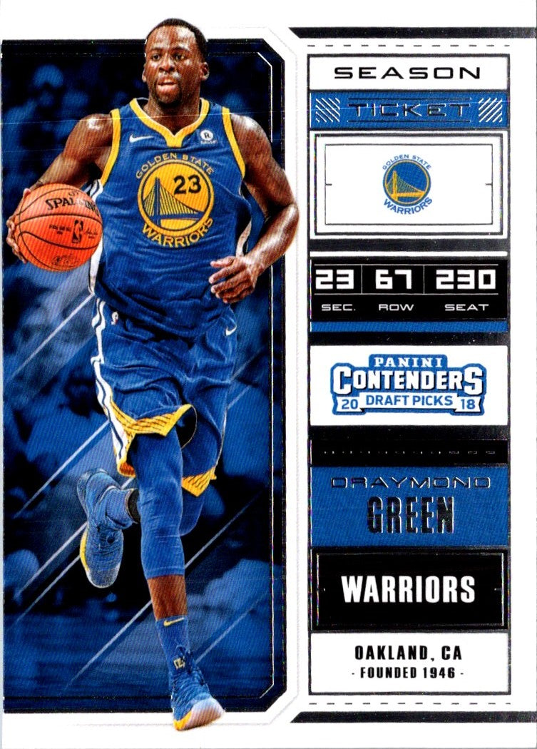 2018 Panini Contenders Draft Picks Blue Foil Draymond Green