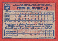 1991 Topps Dark Logo Variation Tom Glavine #82