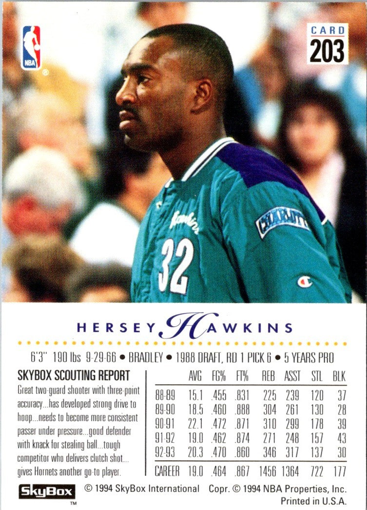 1993 SkyBox Hersey Hawkins