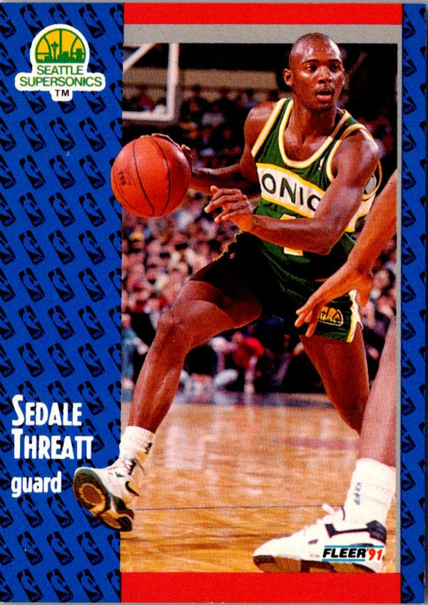 1991 Fleer Sedale Threatt #196