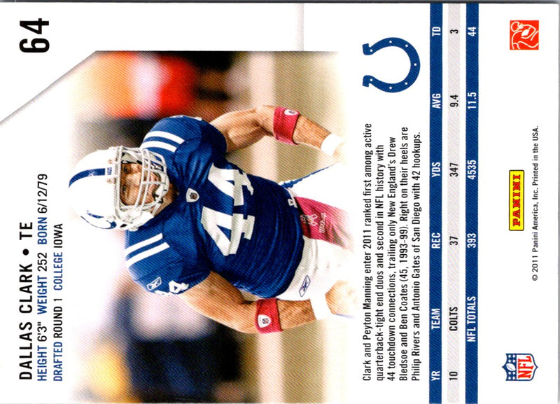 2011 Panini Rookies & Stars Dallas Clark