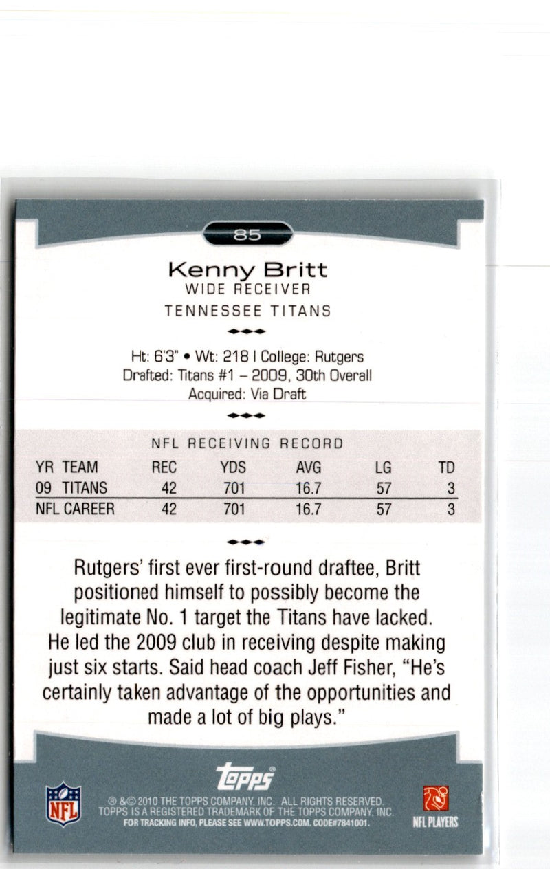 2010 Topps Platinum Kenny Britt