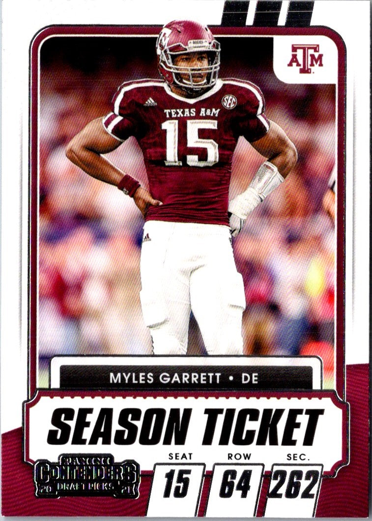 2021 Panini Contenders Draft Picks Ticket Myles Garrett