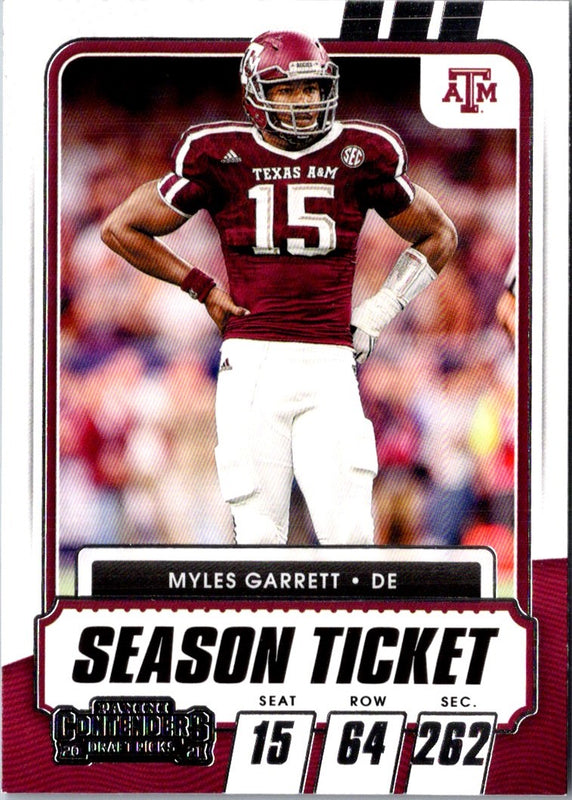 2021 Panini Contenders Draft Picks Ticket Myles Garrett #88