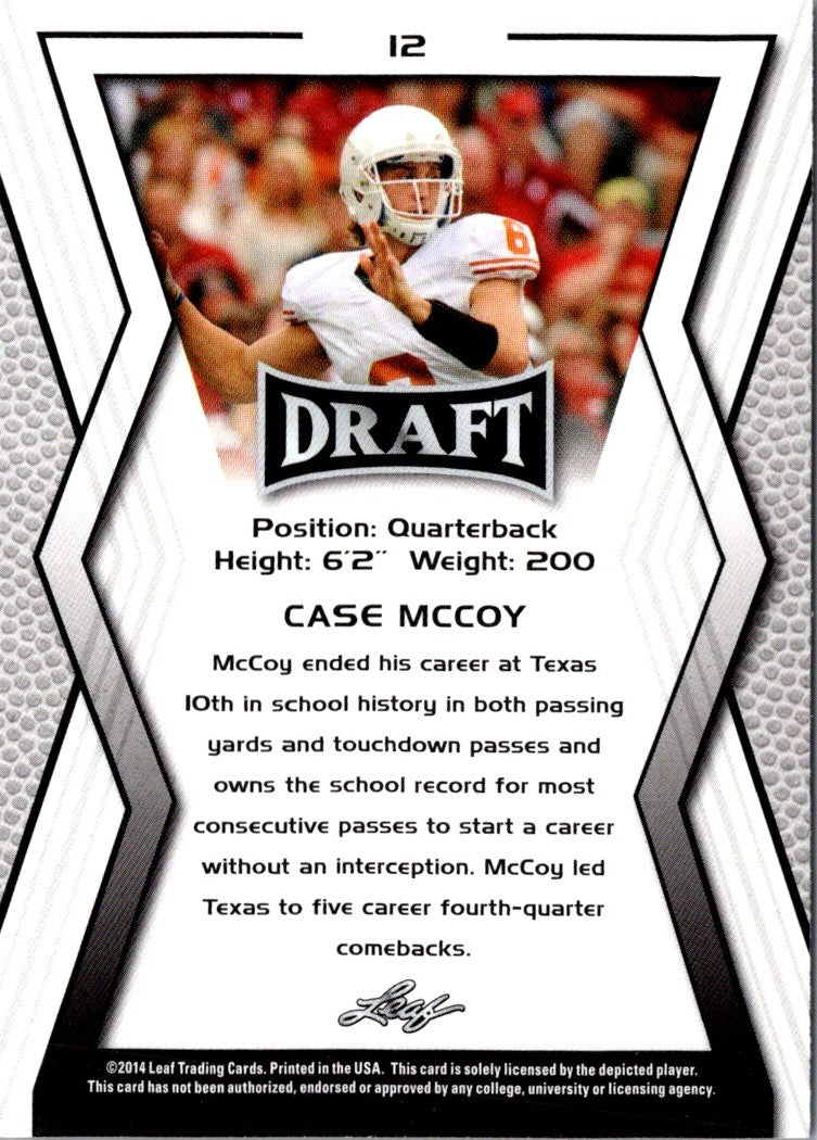 2014 Leaf Draft Case McCoy