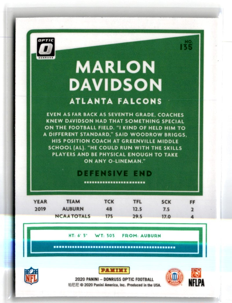 2020 Donruss Optic Marlon Davidson