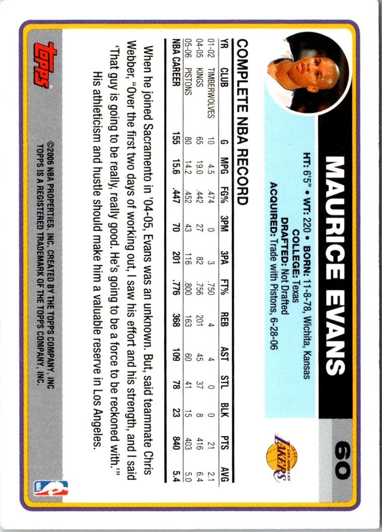 2006 Topps Maurice Evans