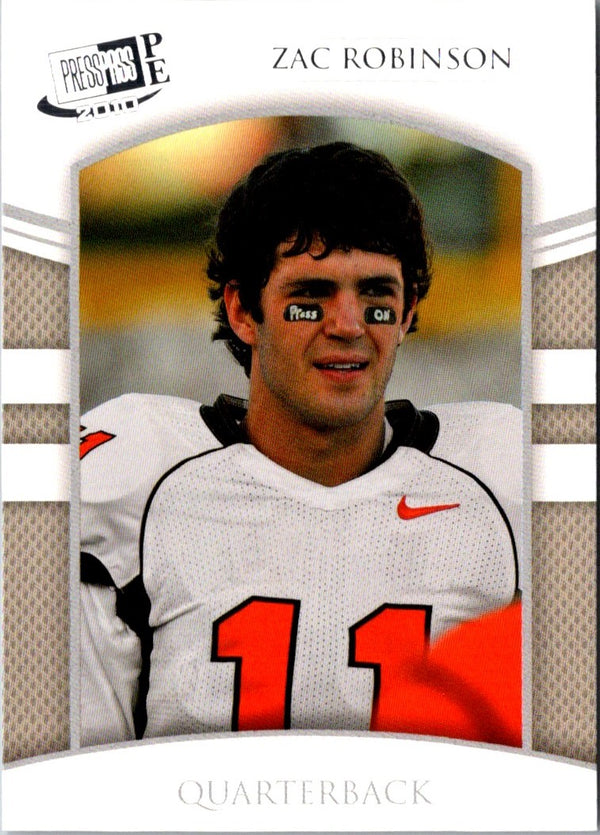 2010 Press Pass PE Zac Robinson #38