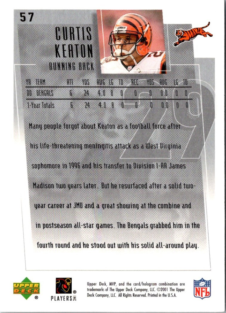 2001 Upper Deck MVP Curtis Keaton