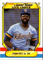 1987 Fleer Award Winners Cecil Cooper #10
