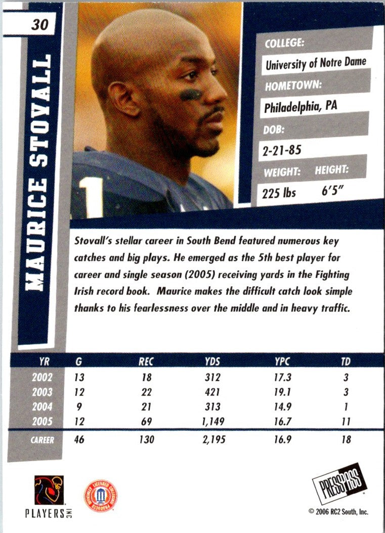 2006 Press Pass SE Maurice Stovall
