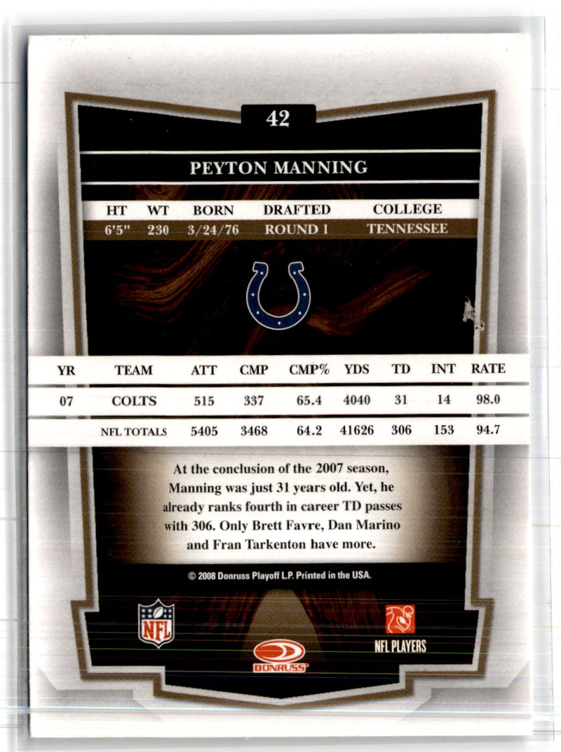 2008 Donruss Classics Peyton Manning