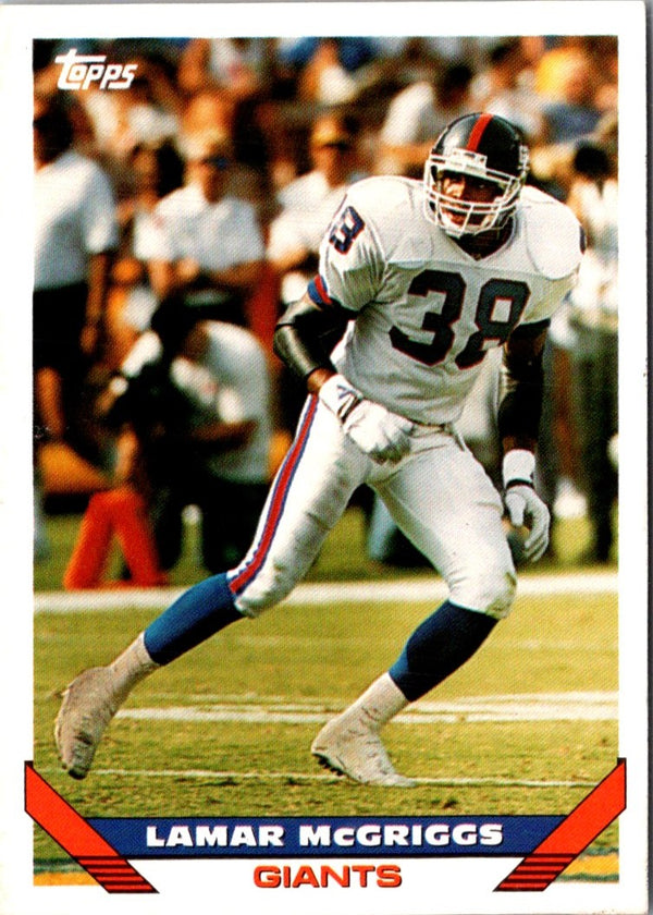 1993 Topps Lamar McGriggs #597 Rookie