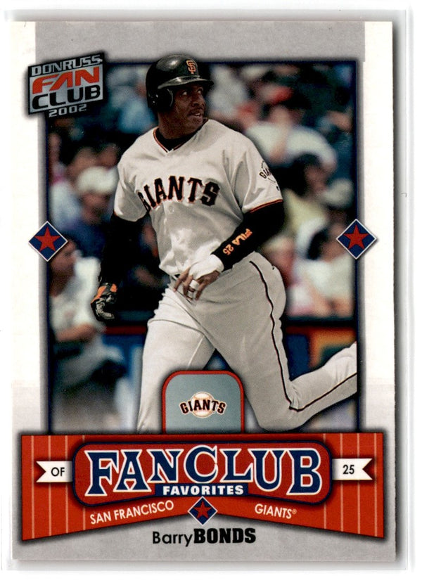 2002 Donruss Fan Club Barry Bonds #291